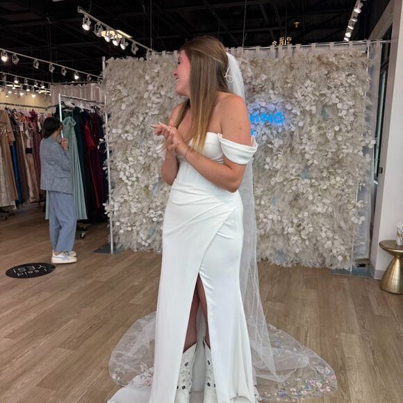 Brand New Size 12 Wedding Dress - Picture 4 of 7